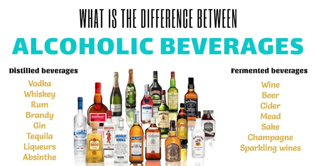What is the difference between alcoholic beverages