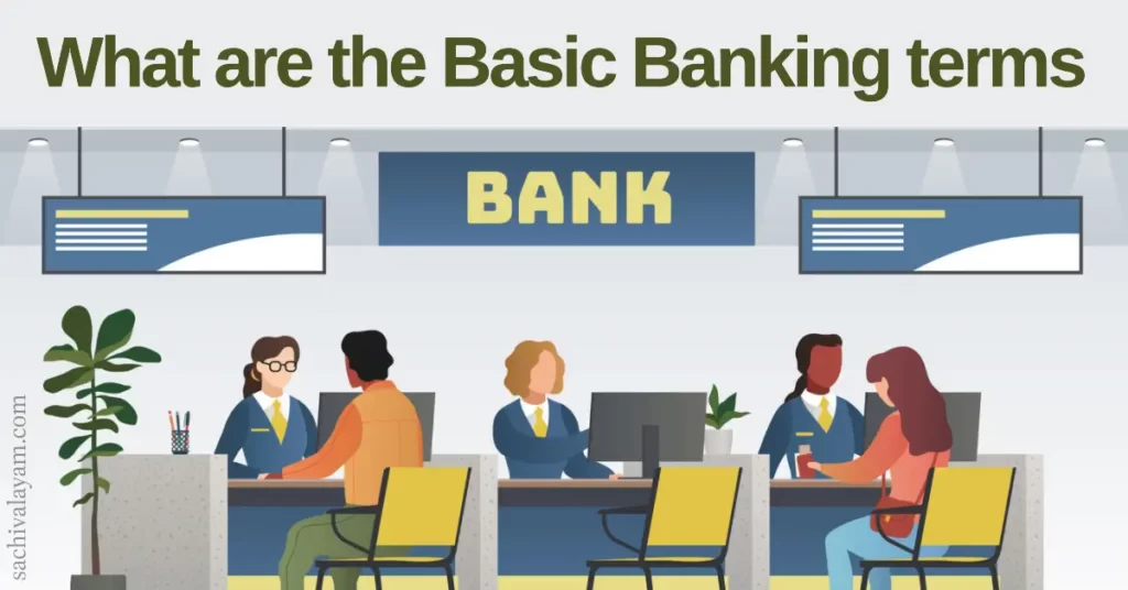 What are basic Important Banking terms list in india