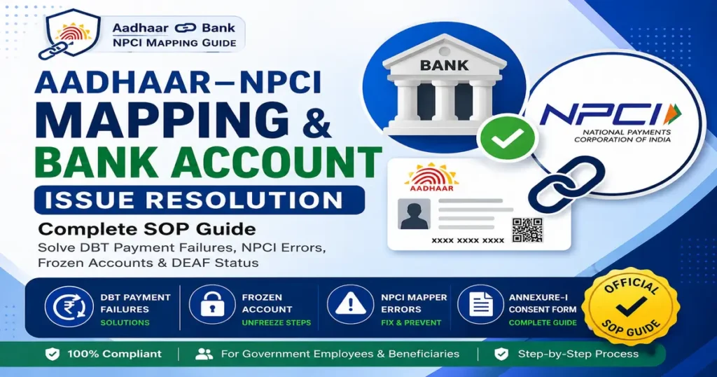 How to Fix Aadhaar NPCI Mapping Bank Problems